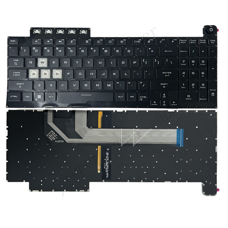 Gaming Keyboard Asus - S++ Black US Backlit Keyboard for