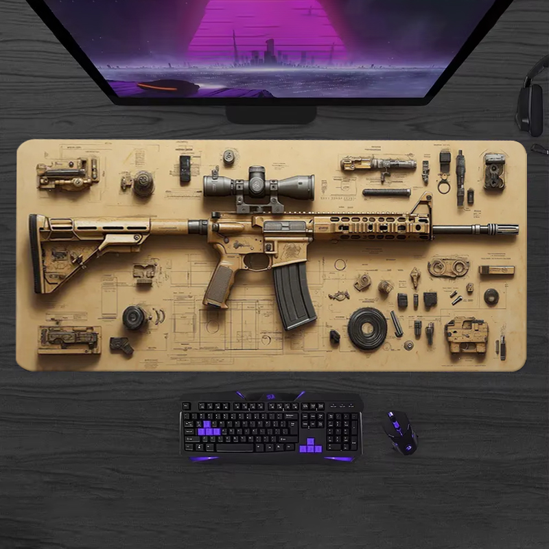 Gaming Keyboard And Mouse Pad - Parts Disassemble Soft Gaming Mouse Pad