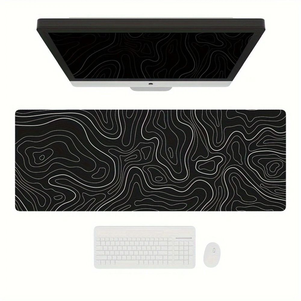 Gaming Keyboard And Mouse Pad - Professional Gaming Topographic Shape Gaming Mouse