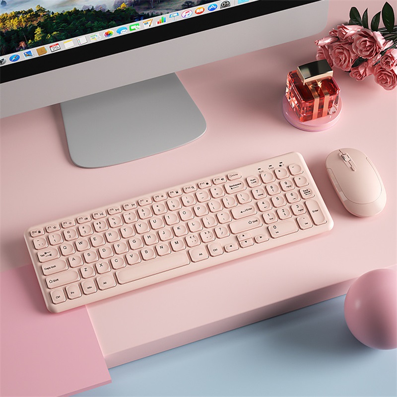 Gaming Keyboard Mouse Set - Thời Trang Không Dây Combo Bàn