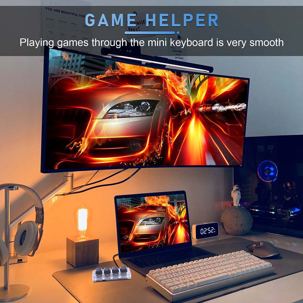 Gaming Keyboard 1 Hand - 3 Key 1 Knob/4 Key Photoshop