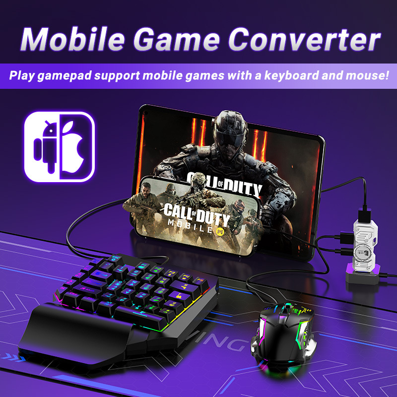 Gaming Keyboard And Mouse Converter For Mobile - Mobile Games Converter Kit Mobilador Gamer