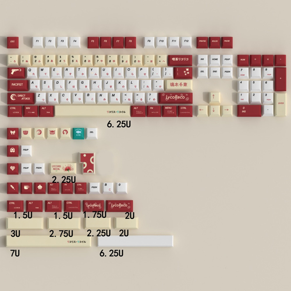Gaming Keyboard Ergonomics - Lycoris Giật Anime PBT Keycap Anh