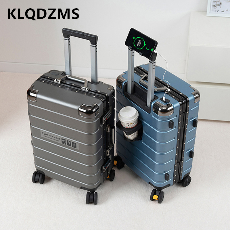 Aluminum Case 65 - KLQDZMS Aluminum Frame Suitcase Large Capacity