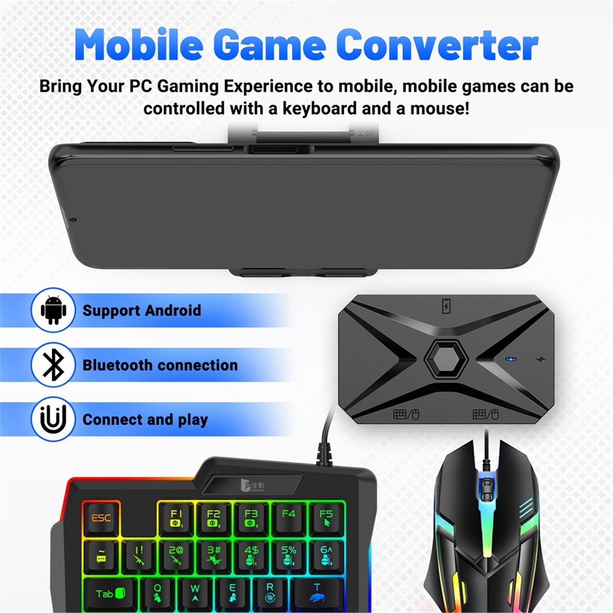 ABGN Mobile Games Converter Ki - đánh giá và giá Gaming Keyboard And Mouse Converter For Mobile