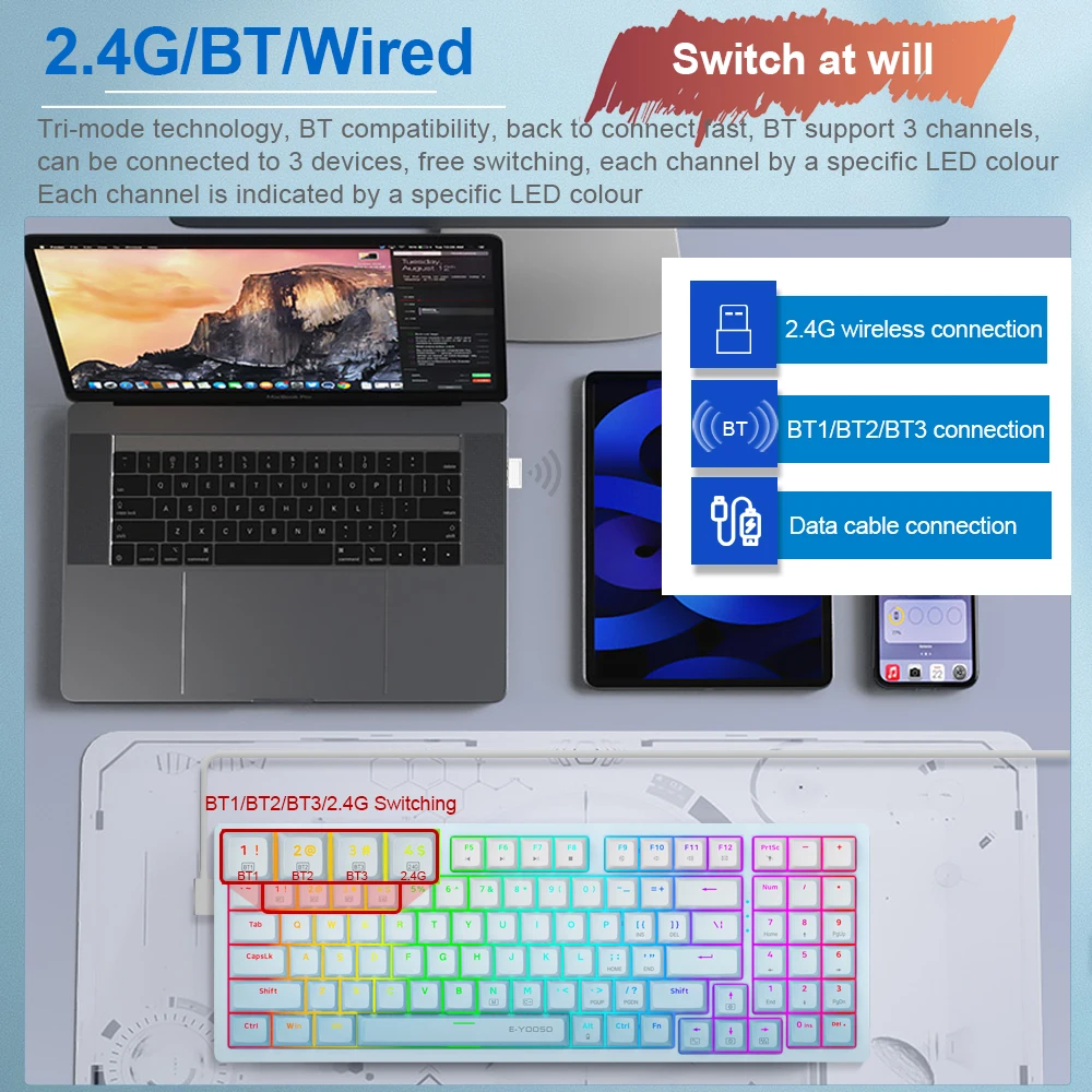 E-YOOSO Z94 RGB Mechanical Gam - đánh giá và giá Gaming Keyboard E Yooso