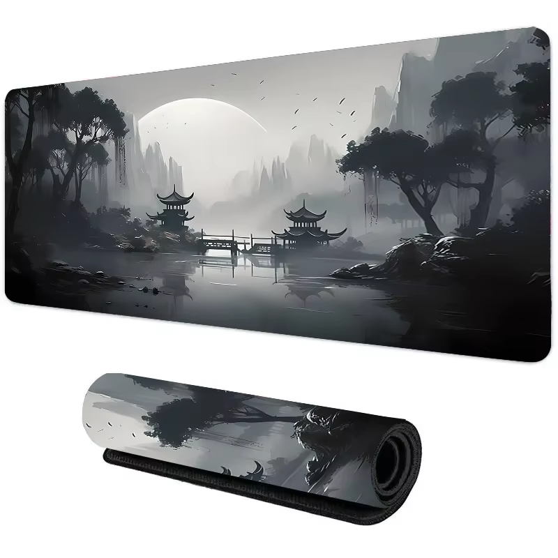 Sunset Mountain View Silicone  - đánh giá và giá Gaming Keyboard And Mouse Pad