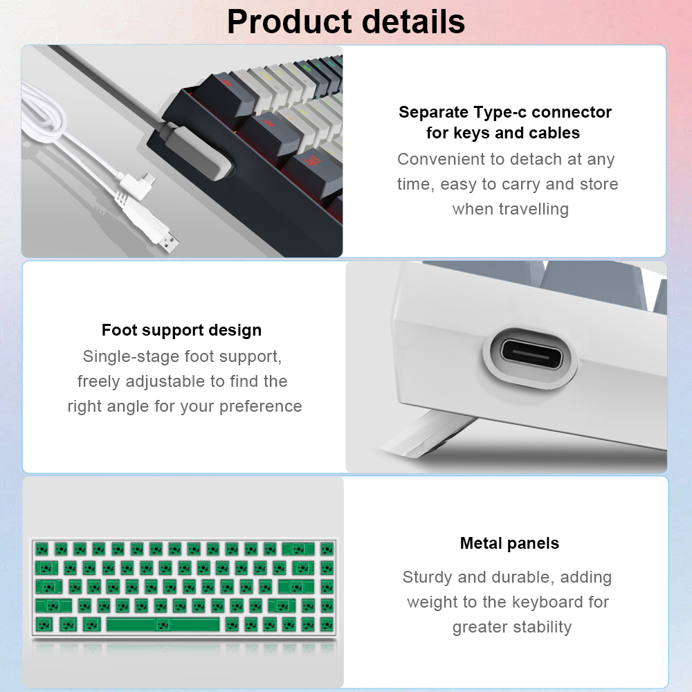 E-YOOSO Z686 RGB USB 60% Mini  - đánh giá và giá Gaming Keyboard E Yooso