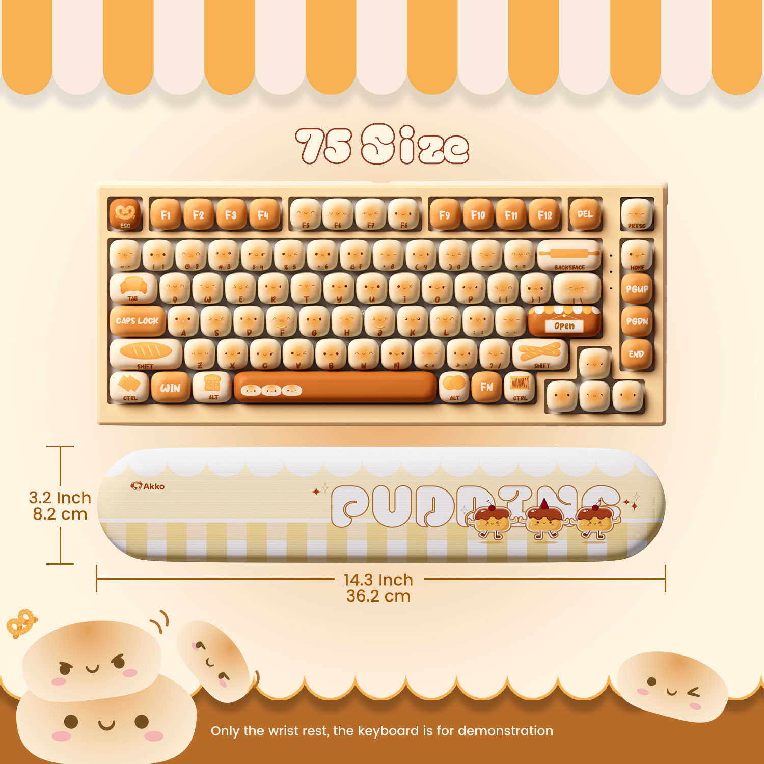 Akko Pudding Buns Keyboard Wri - đánh giá và giá Gaming Keyboard Ergonomics