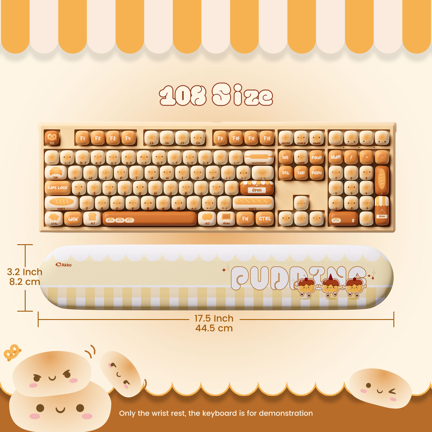 Akko Pudding Buns Keyboard Wri - đánh giá và giá Gaming Keyboard Ergonomics