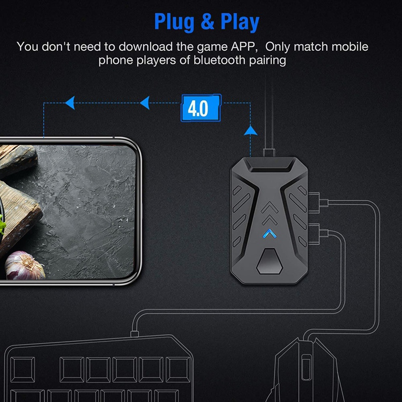 Portable Mobile Gaming Keyboar - đánh giá và giá Gaming Keyboard And Mouse Converter For Mobile