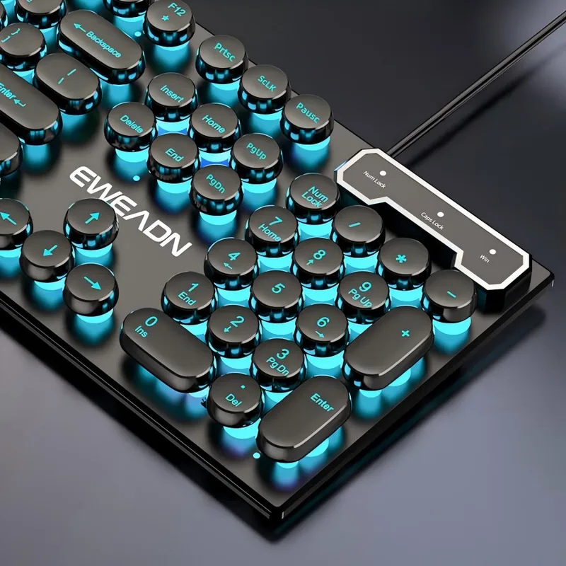 Retro Punk Mechanical Feel Key - đánh giá và giá Gaming Keyboard Mouse Set