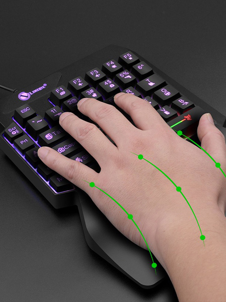 Mechanical one-handed light ga - đánh giá và giá Gaming Keyboard 1 Hand