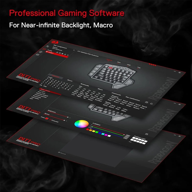 New Redragon K585 PRO Wireless - đánh giá và giá Gaming Keyboard 1 Hand