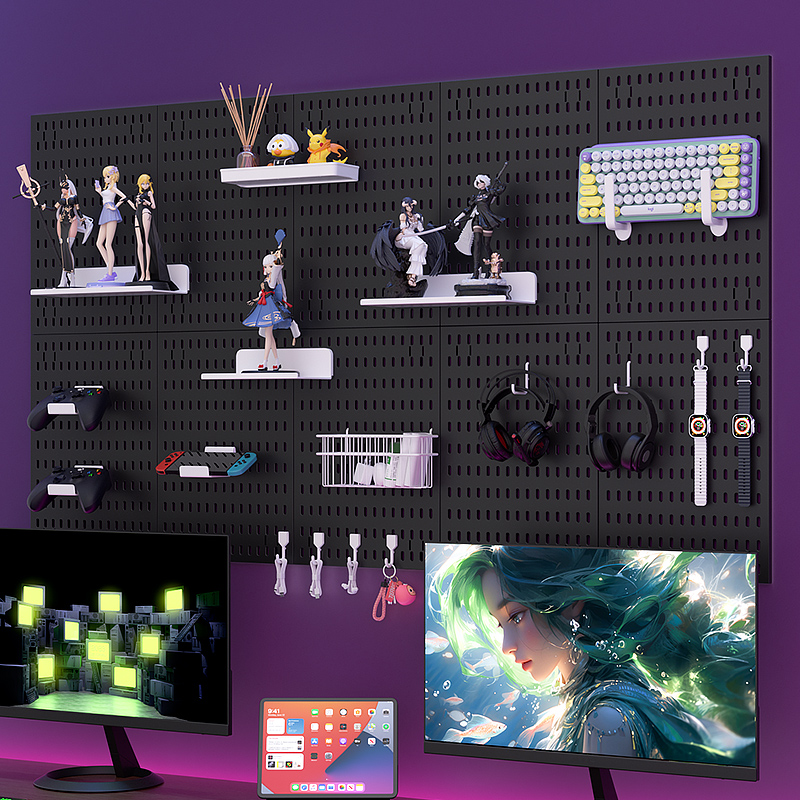 Adhesive Pegboard Shelf for Ga - đánh giá và giá Gaming Keyboard Mouse