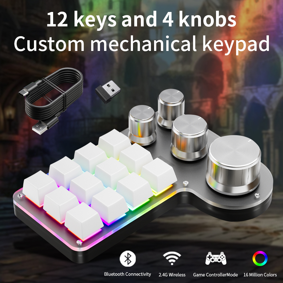 3 Modes 12 Keys Mechanical Key - đánh giá và giá Gaming Keyboard 1 Hand