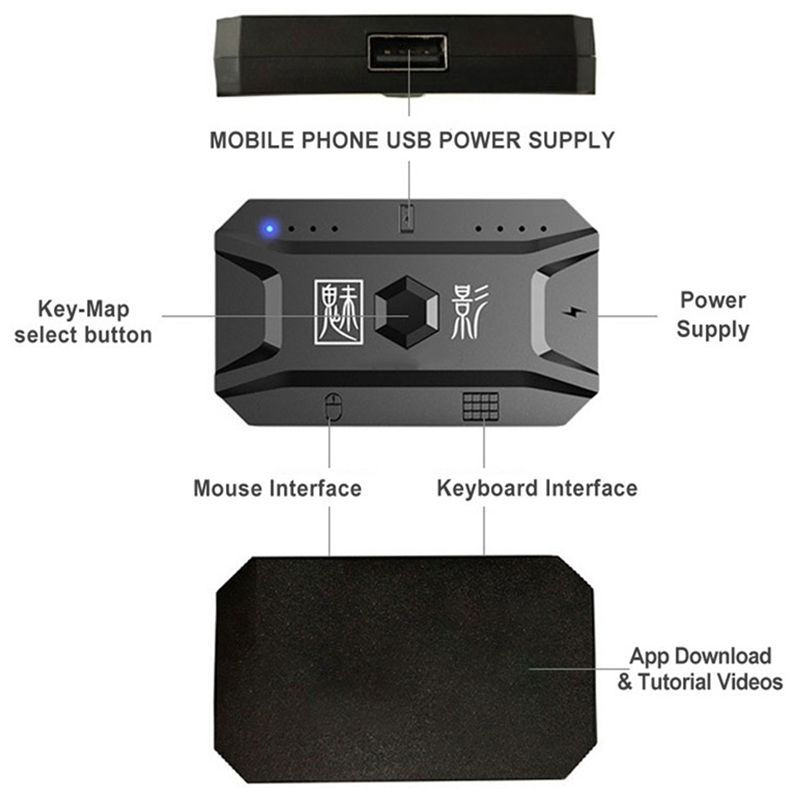 Classic-5X Plug And Play Gamep - đánh giá và giá Gaming Keyboard And Mouse Converter For Mobile