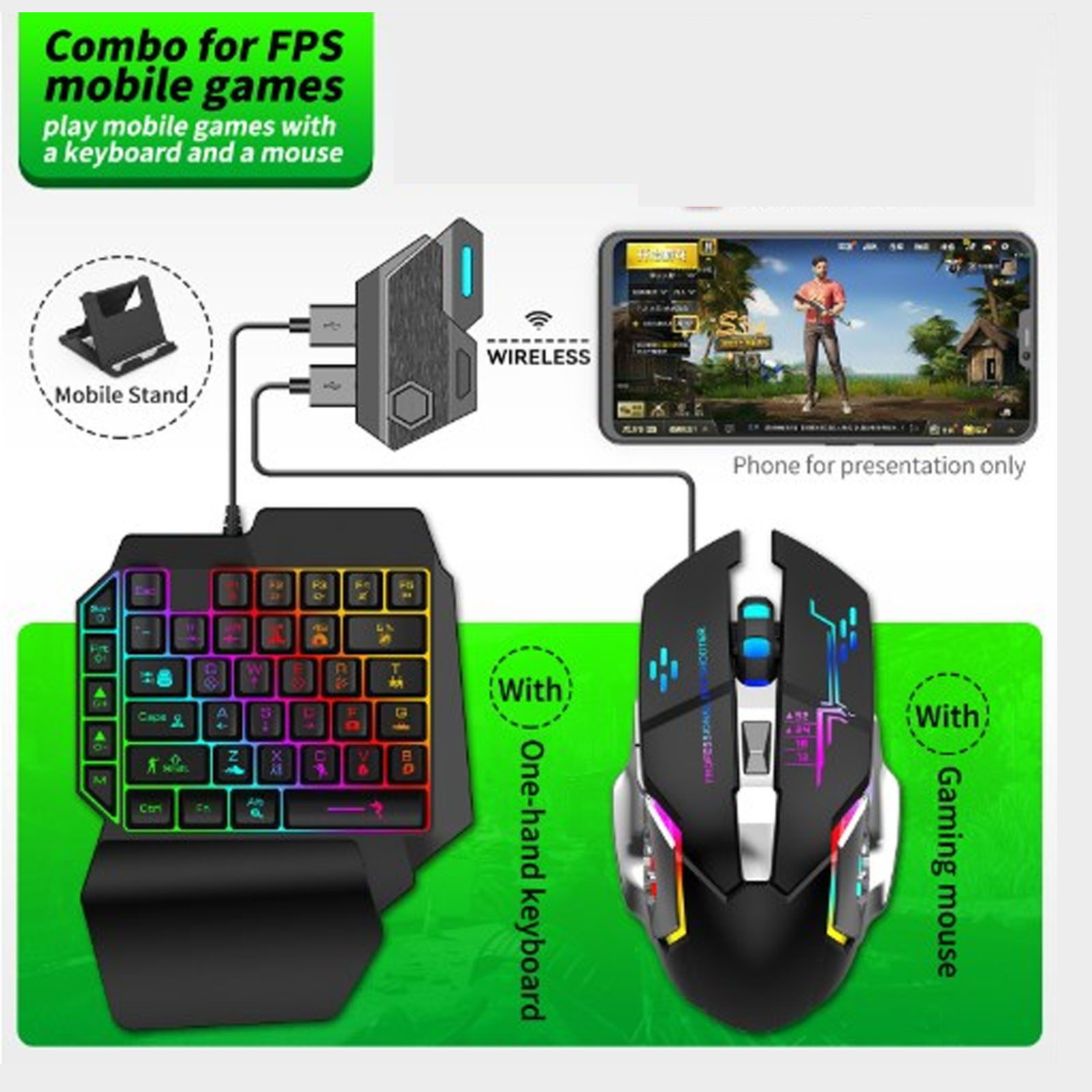 Mobile Game Combo Pack Bluetoo - đánh giá và giá Gaming Keyboard Mobile