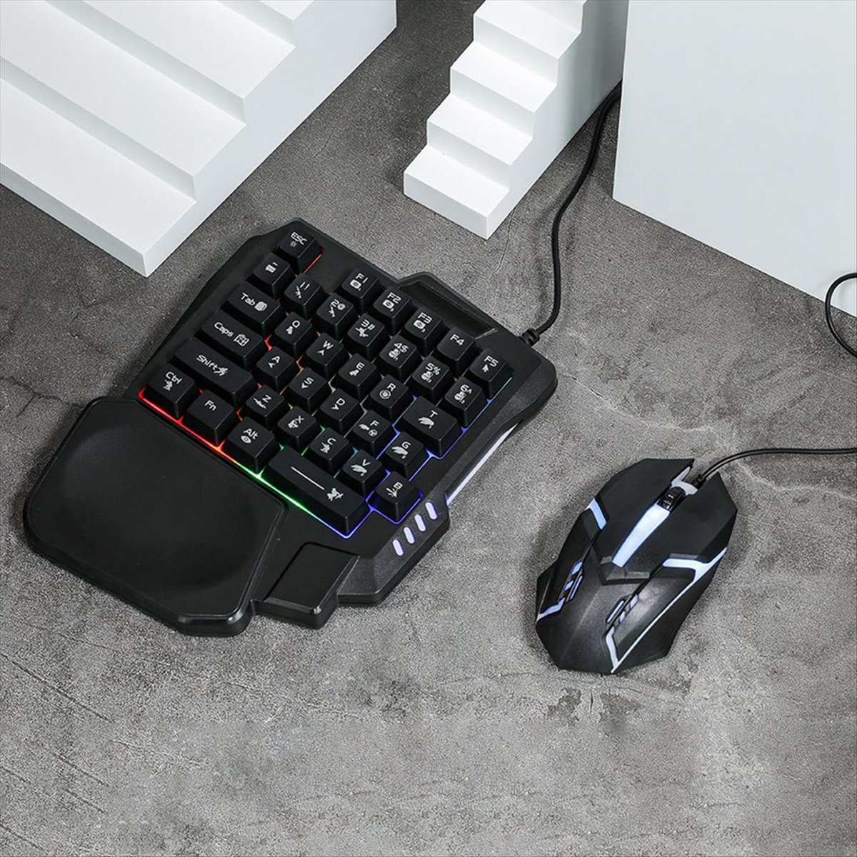 ★▲ 35Key Ergonomics RGB Gaming - đánh giá và giá Gaming Keyboard And Mouse Converter For Mobile