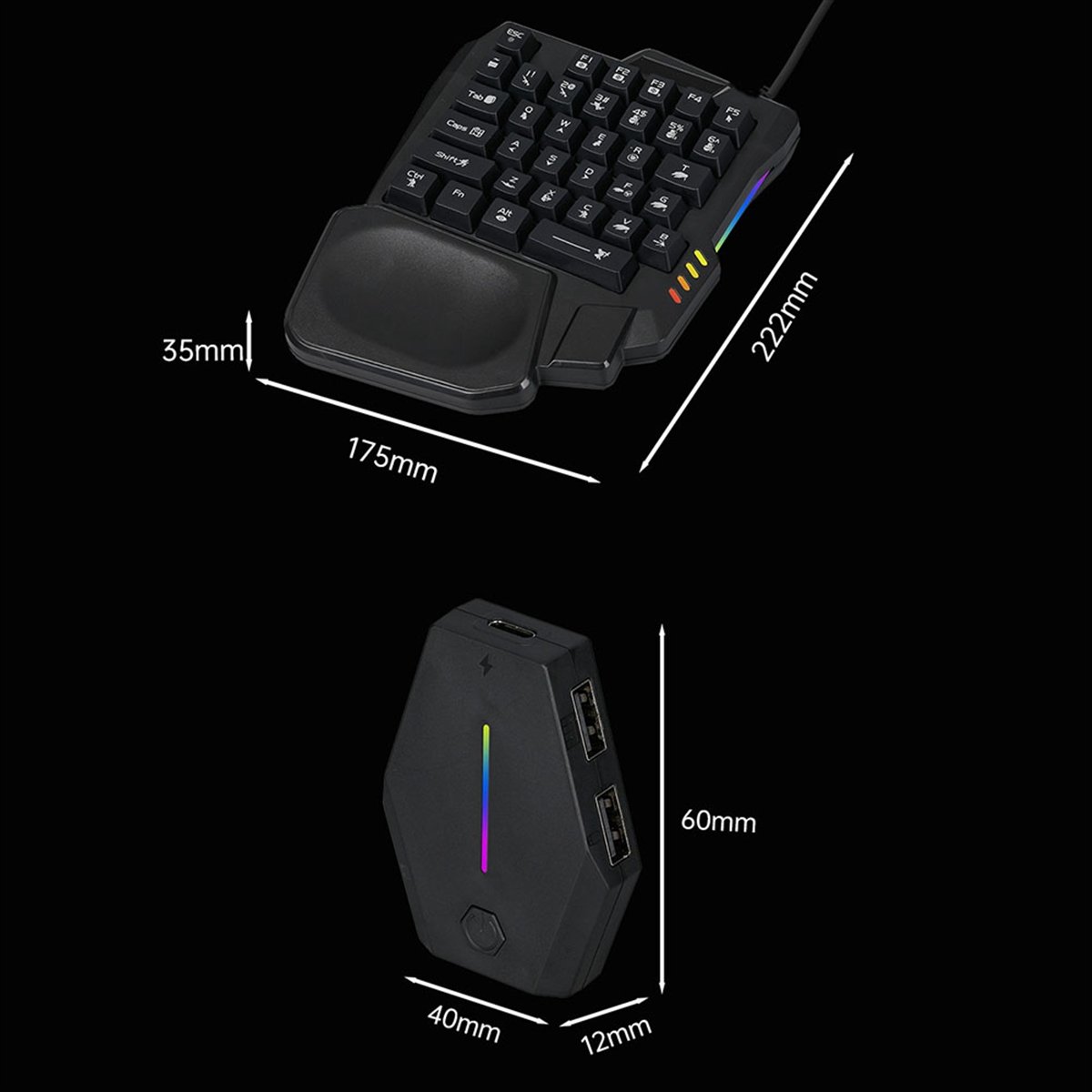 ★▲ 35Key Ergonomics RGB Gaming - đánh giá và giá Gaming Keyboard And Mouse Converter For Mobile