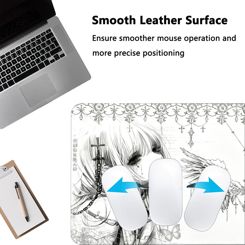 Leather Mousepad Black White A - đánh giá và giá Gaming Keyboard And Mouse Pad