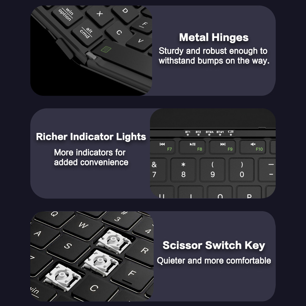 JOMAA Foldable Bluetooth Keybo - đánh giá và giá Gaming Keyboard No Number Pad