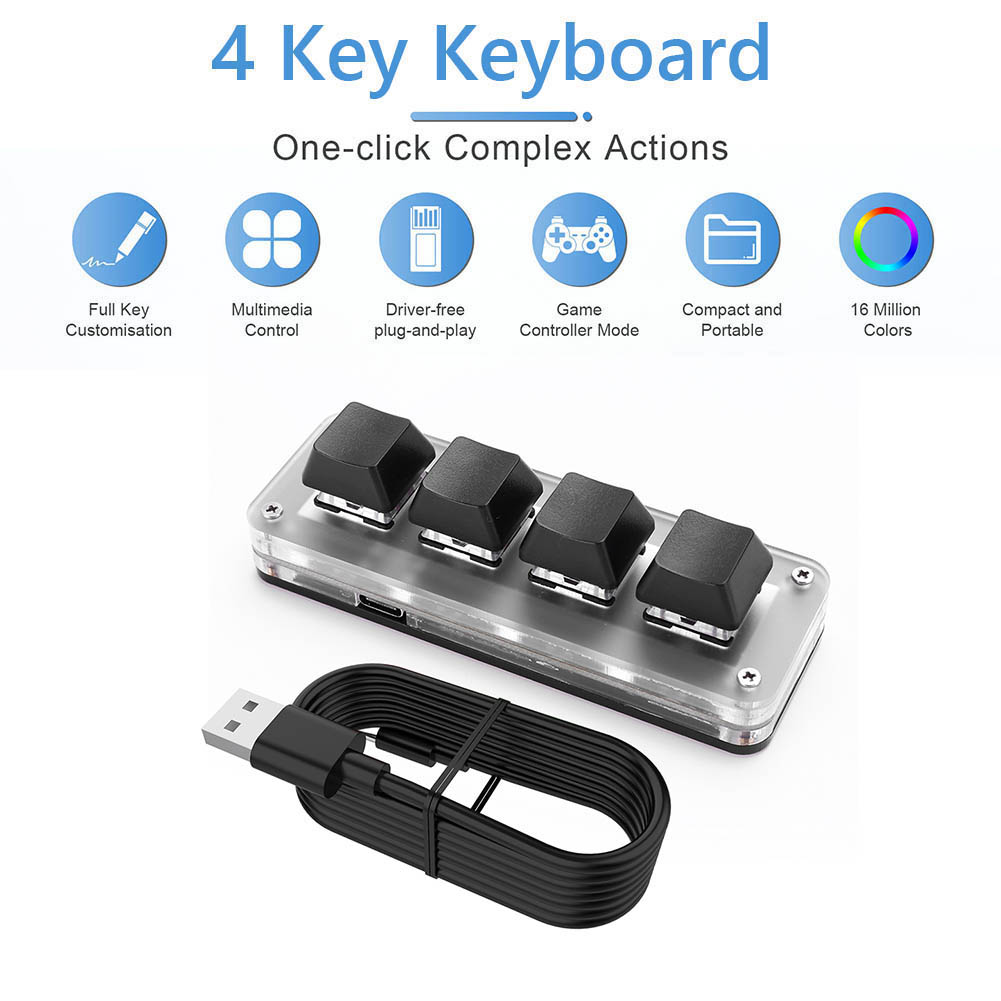 3 Key 1 Knob/4 Key One Handed  - đánh giá và giá Gaming Keyboard 1 Hand