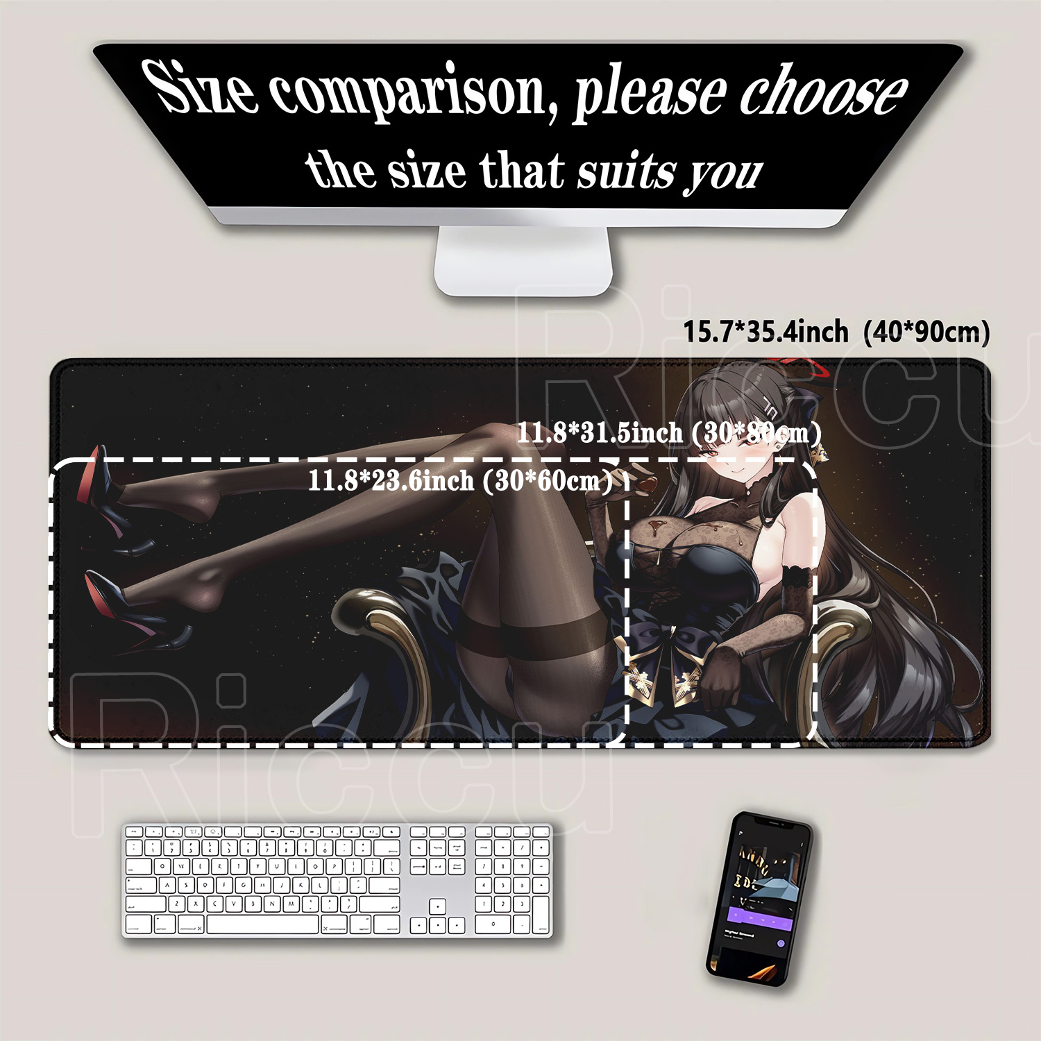 Anime girl Tsukatsuki Rio Blue - đánh giá và giá Gaming Keyboard Typewriter