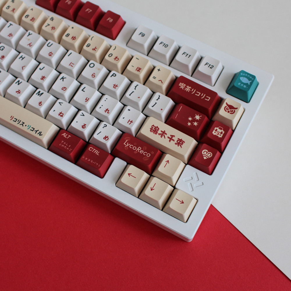 Lycoris Giật Anime PBT Keycap  - đánh giá và giá Gaming Keyboard Ergonomics