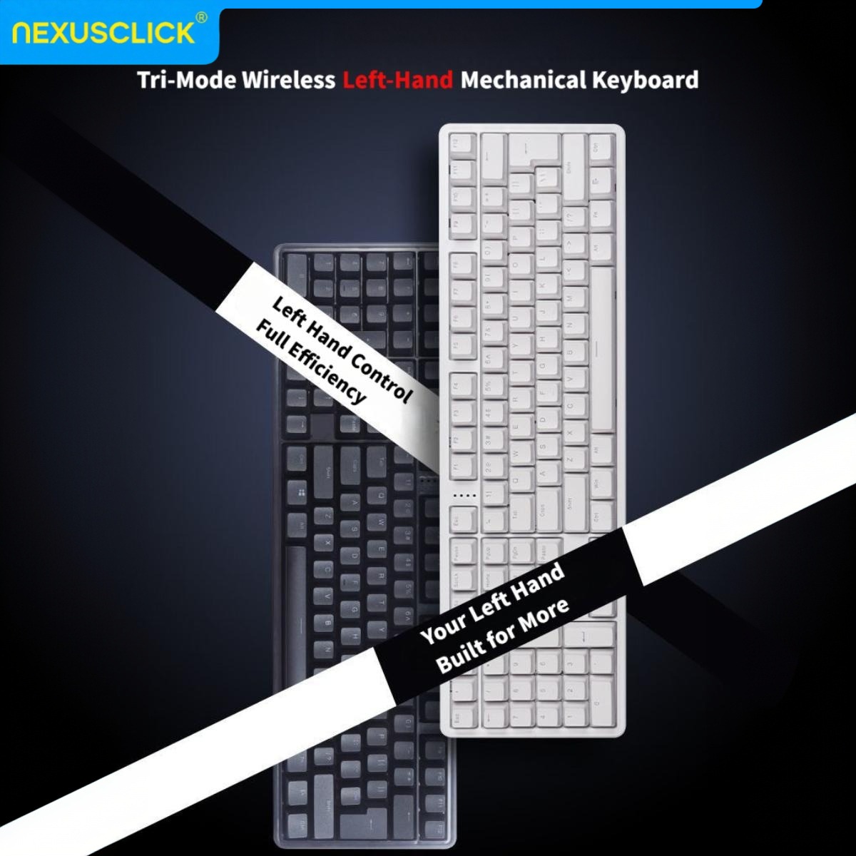 NexusClick Ergonomic Left Hand - đánh giá và giá Gaming Keyboard No Number Pad
